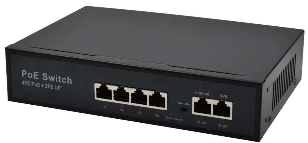[WOR-SF42P] SIP Video Intercom Standard PoE Switch 4+2 PORTS 48V