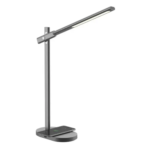 [DS508QW-G] LED Desk Lamp with Wireless Charging - Grey