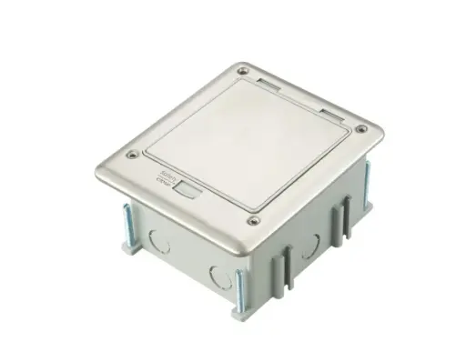 [SOB-3SFC] IP66 Floor Box 6 Modules - Silver - Concrete Floor
